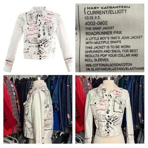 Mary Katrantzou x Current/Elliott Snap Jean Jacket